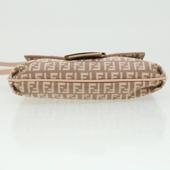 FENDI Zucchino Canvas Shoulder Bag Pink Auth rd2782 - Picture 5 of 10